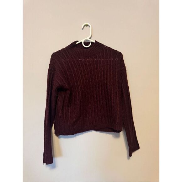 Forever 21 burgundy scoop neck sweater size medium - Picture 1 of 3